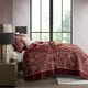 Madison Park Aubrey 5 Piece Reversible Jacquard Bedspread Set, Burgundy