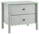 Emmeline Scalloped 2-Drawer Nightstand, Sage