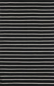 Sorrento Pinstripe Indoor/Outdoor Rug Black 7'6"x9'6"