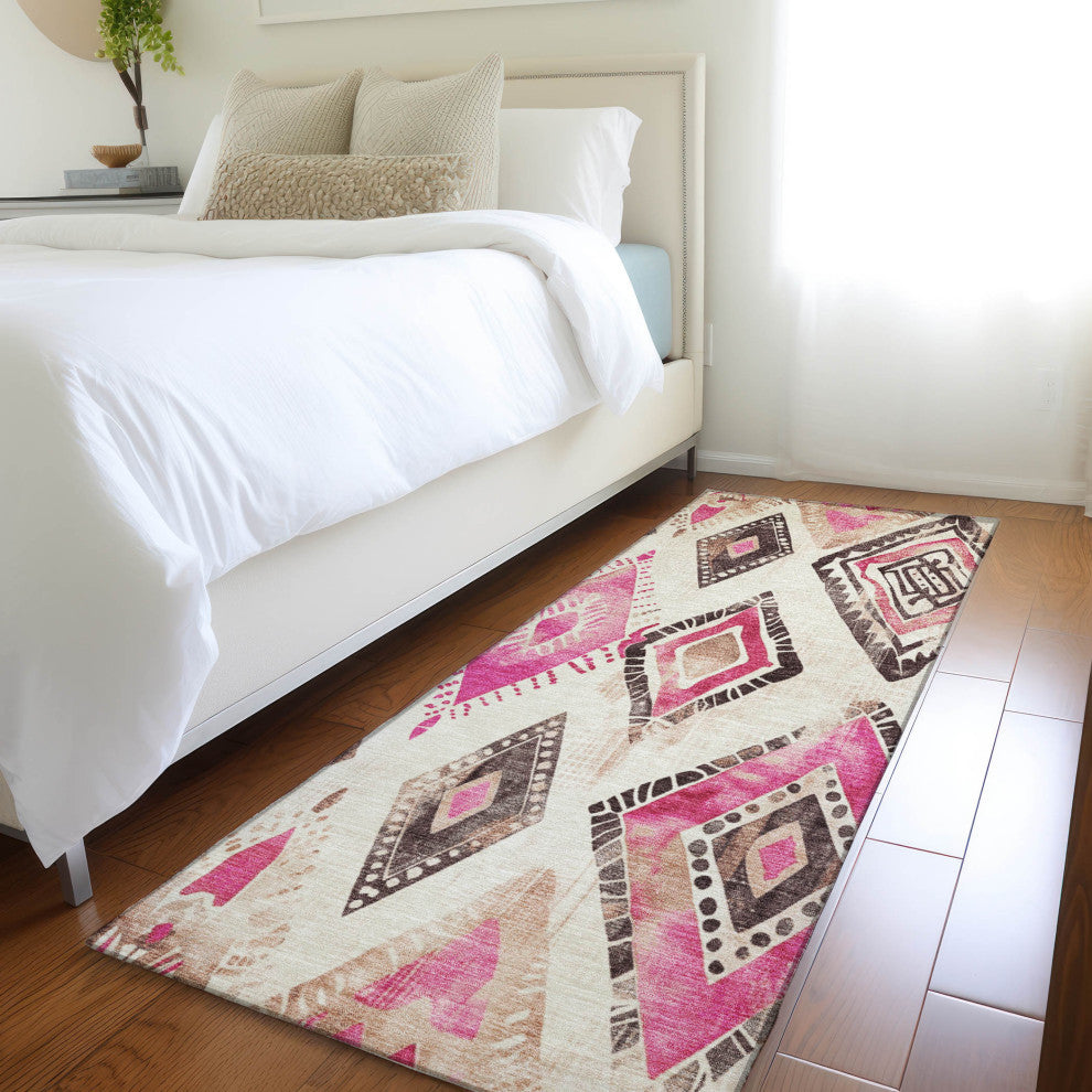 Machine Washable Indoor/Outdoor Chantille ACN1861 Linen 2'3" x 7'6" Runner Rug