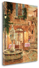 "Evening At The Fountain" By Gilles Archambault, Giclee on Gallery Wrap Canvas