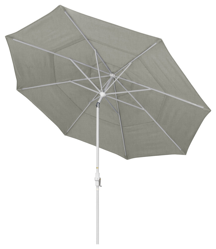 11' Aluminum Umbrella Collar Tilt Matted White, Spectrum Dove