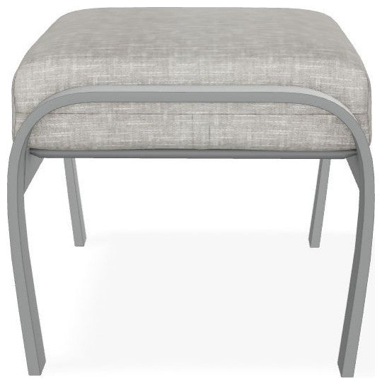 Belle Isle Cushion Outdoor Ottoman, Hither Pewter/Graphite