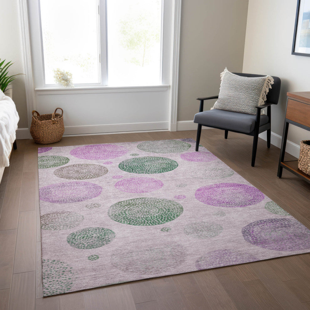 Machine Washable Indoor/Outdoor Chantille ACN1897 Blush 2'6" x 3'10" Rug
