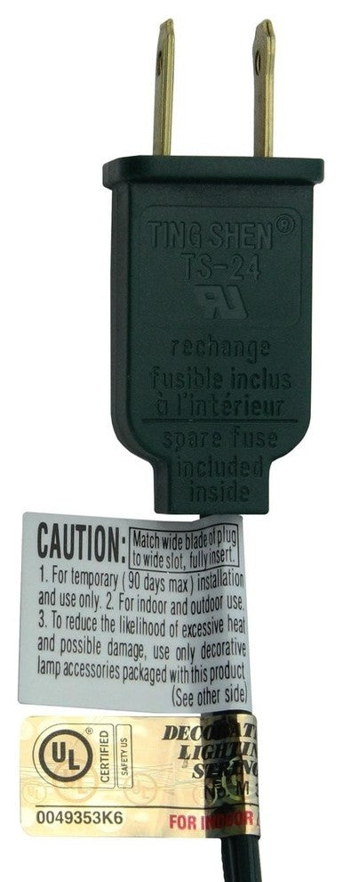 Transparent Clear Mini Edison Style Summer Patio Lights, Green Wire, Set of 20