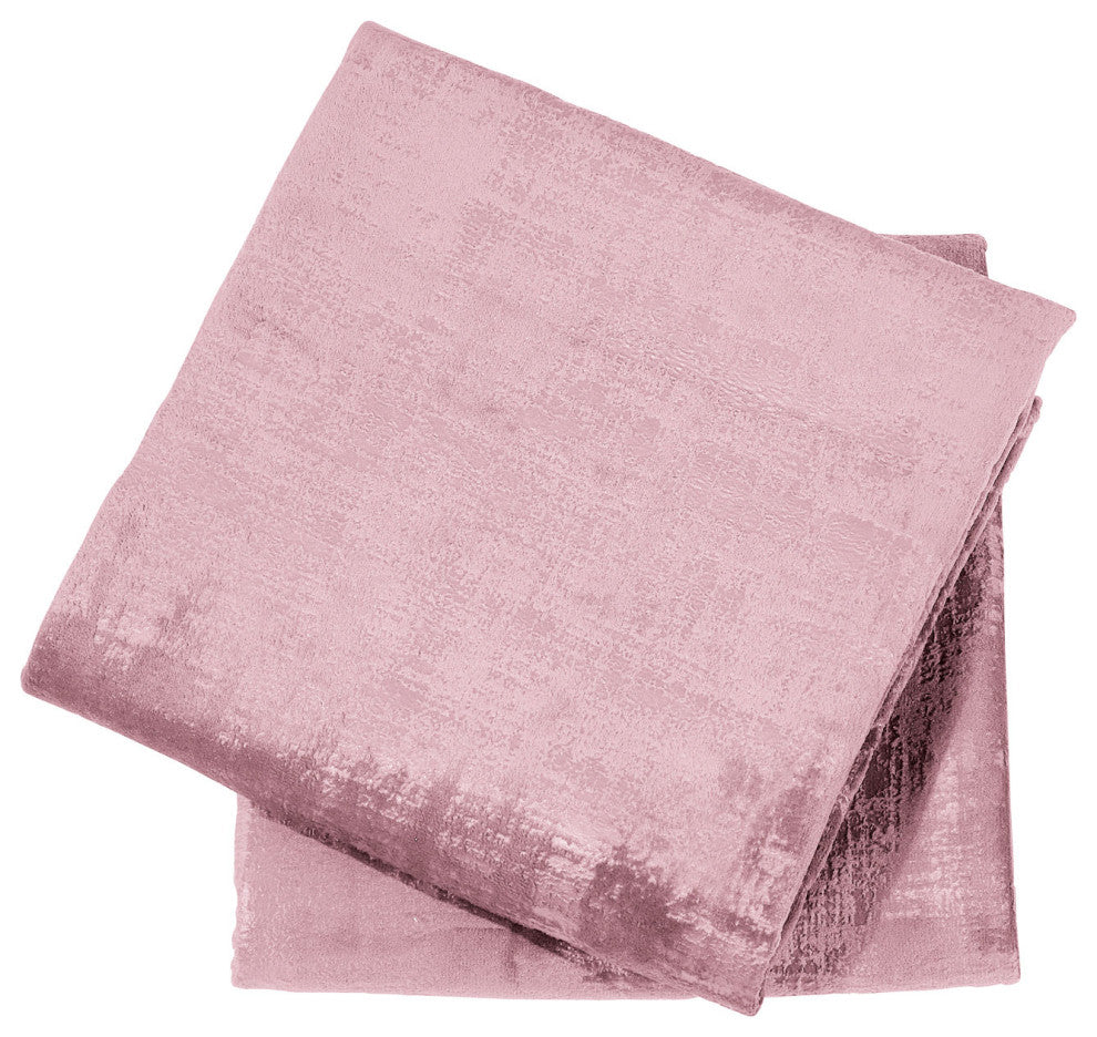 Velvet 2 Piece Euro Pillow Cover Set, Softpink, 2 Piece, 26"x26"