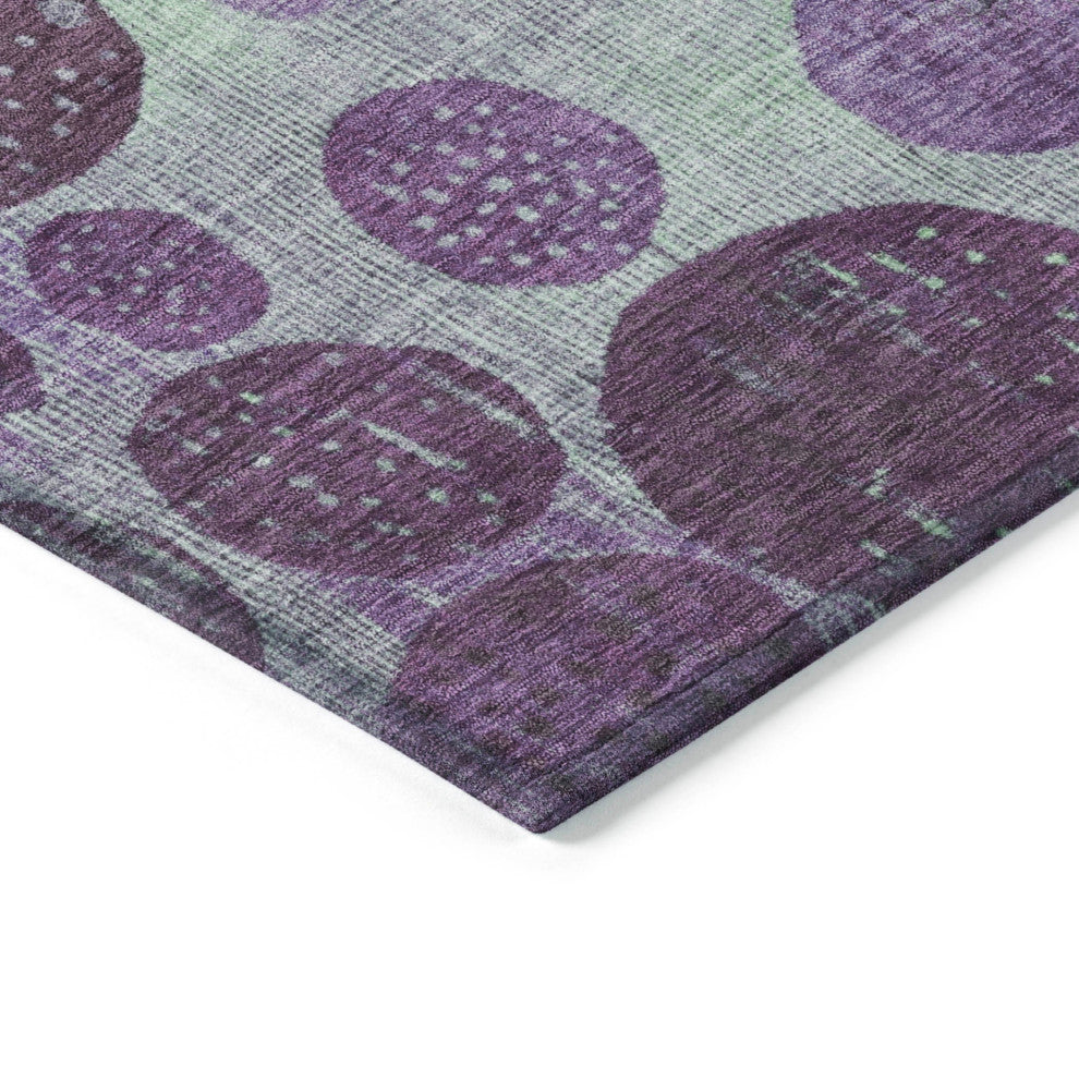 Machine Washable Indoor/Outdoor Chantille ACN1899 Purple 3' x 5' Rug