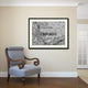 Chicago Illinois Vintage B&W Map Canvas Print, 16"x21"
