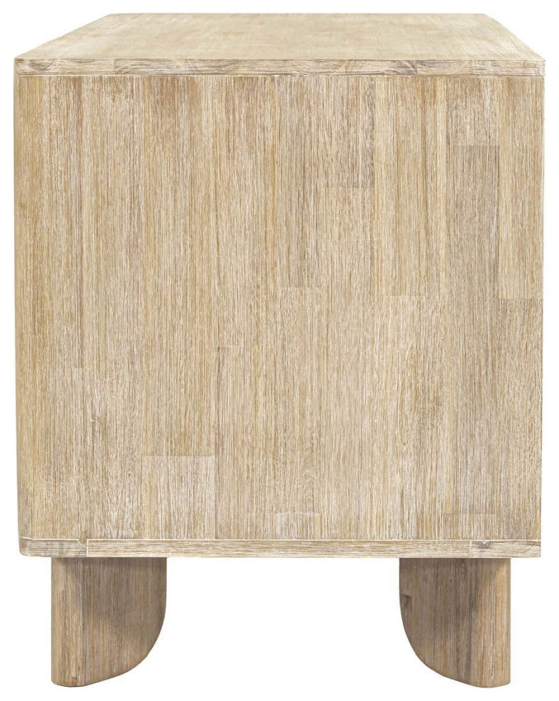 Haru 55" Wide Acacia Desk, Beige