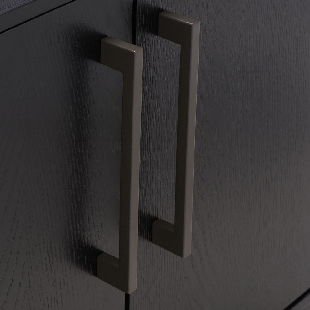 Safavieh Couture Mallory 4 Door Media Stand, Black