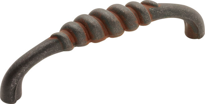 Manchester Vibra Cabinet Pull, Rustic Iron Finish