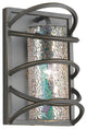 Woodbridge Lighting Loop Wall Sconce Black, Iridescent Mosaic Glass