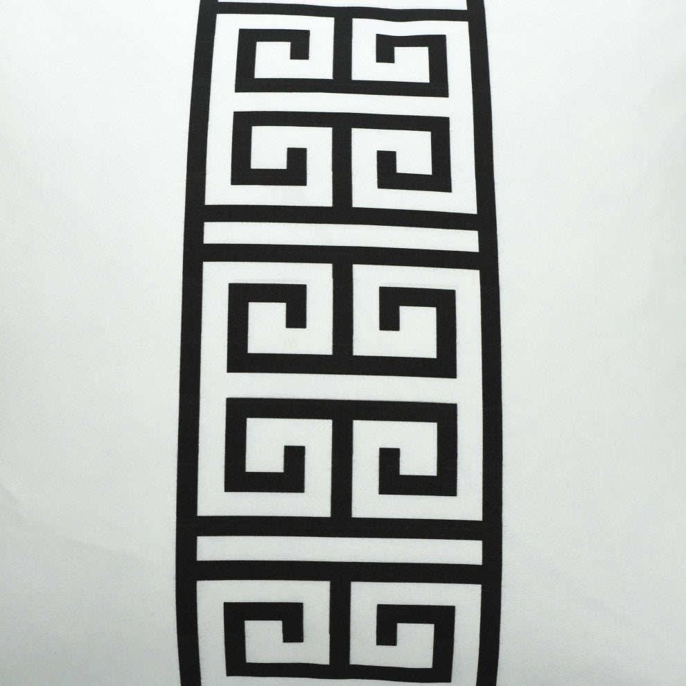Dann Foley Square Linen Cushion Greek Key Upholstery DFS10016DS