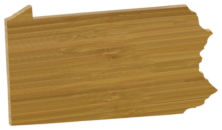 State Shaped Cutting Boards, Brown Richlite, Pennsylvania