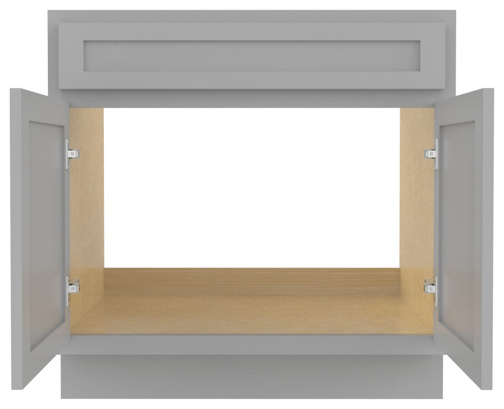 Vanity Art Vanity Base Cabinet, No Top, 36", Gray