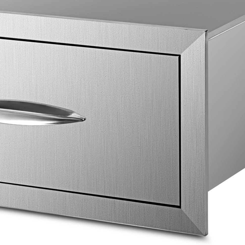 Outdoor Kitchen Drawers 30" W x 10" H x 20" D Horizontal Double BBQ Access