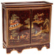 Red Lacquer Slant Sideboard Landscape