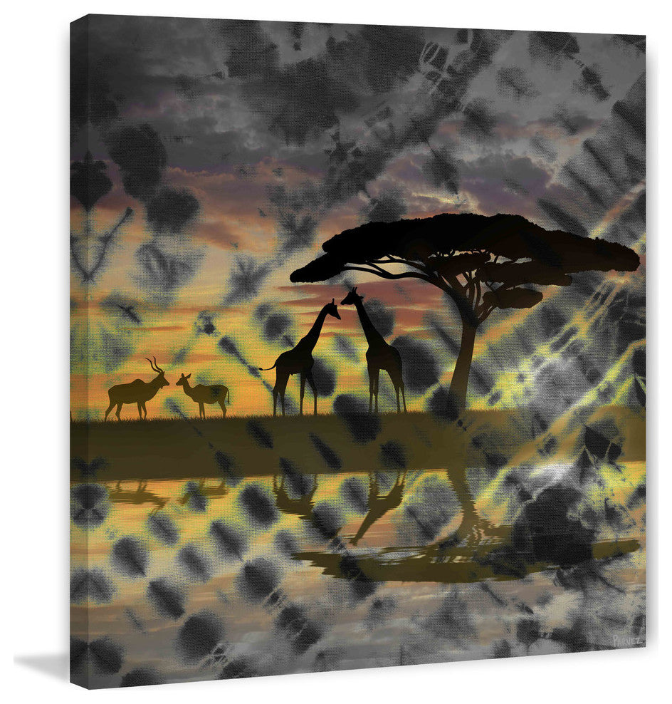 "Walk at Dusk" Print on Canvas, 32"x32"