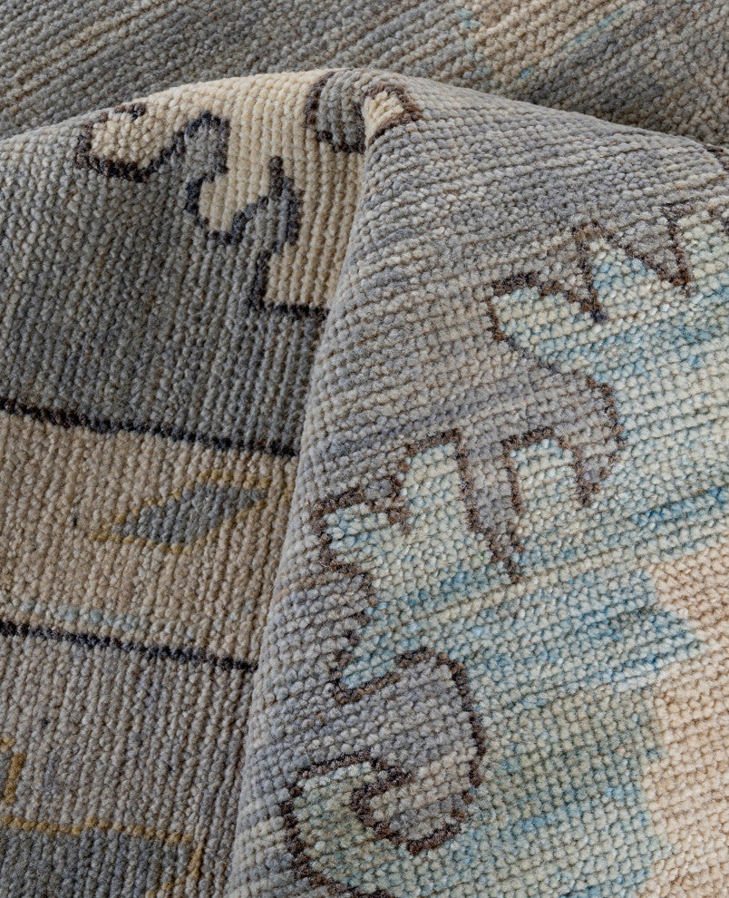 Oushak One-of-a-Kind Hand-Knotted Area Rug Light Gray, 10'0" x 14'0"