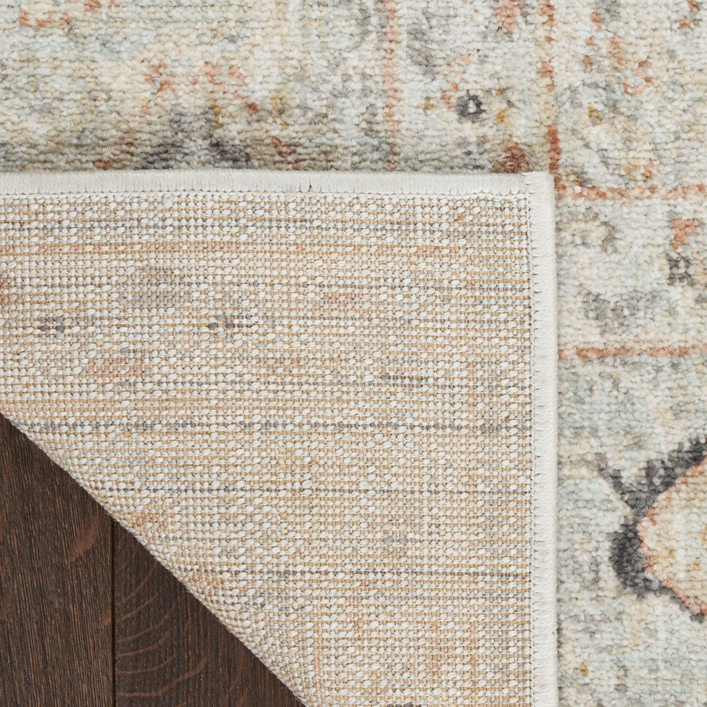 Nourison Oushak Home 6' x 9' Light Grey Vintage Indoor Rug