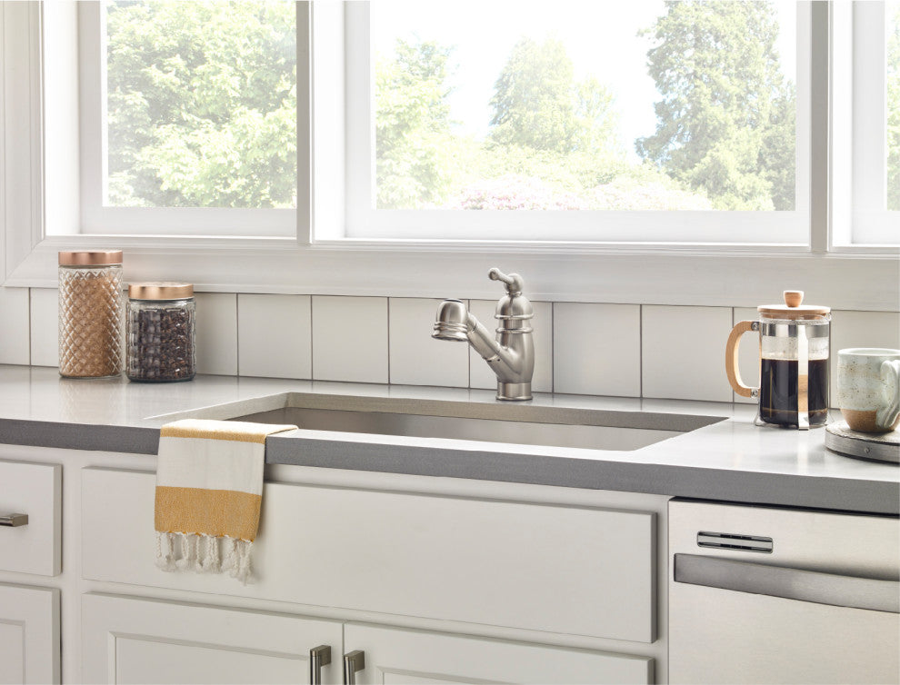 Opulence Single Handle Pull-Out Kitchen Faucet Stainless Steel