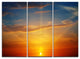 "Sunlight in Sky Above Horizon" Metal Wall Art, 3 Panels, 36"x28"