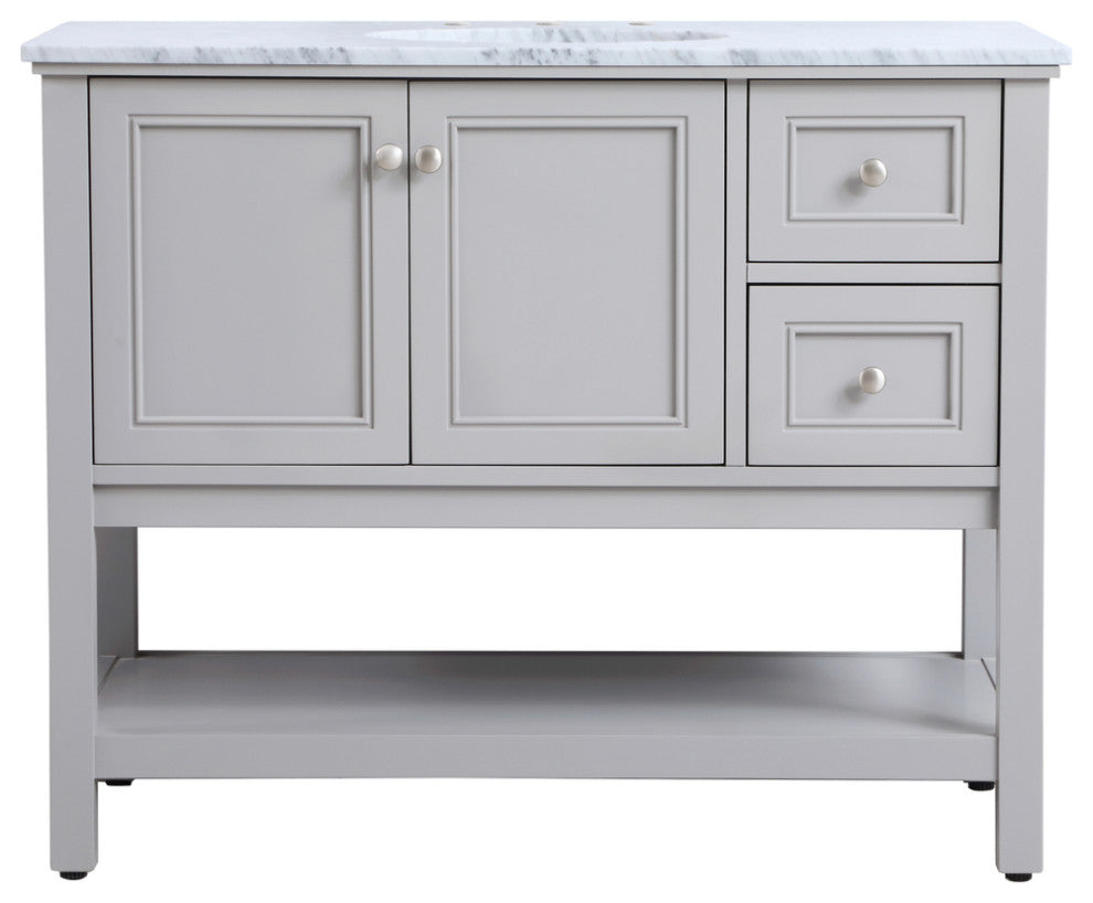 Matilda 42" Single Bathroom Vanity Set, Gray