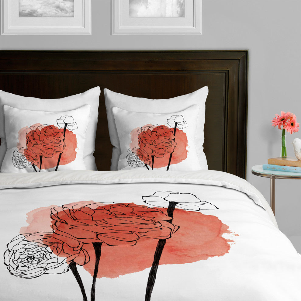 Deny Designs Morgan Kendall Ranunculus Duvet Cover - Lightweight