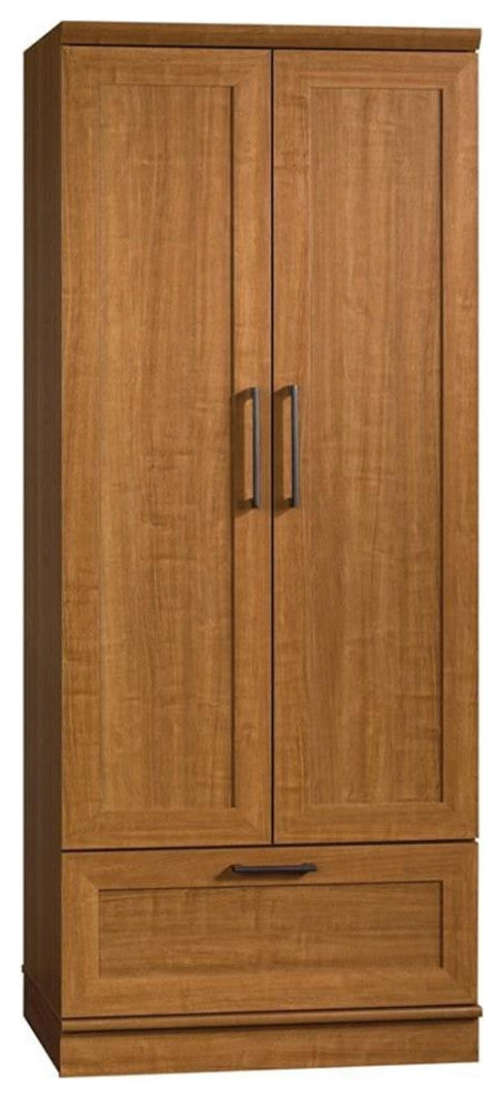 Sauder HomePlus Engineered Wood Wardrobe Armoire in Sienna Oak Finish