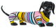 Interior Illusions Plus stripe Dachshund Dog, 19" Long