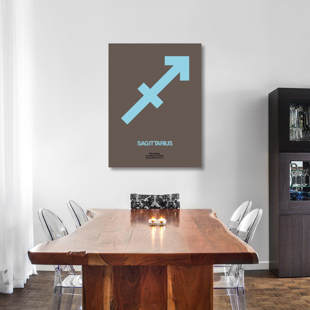 "Sagittarius Zodiac Sign Blue" Fine Art Print