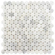 Carrara Penny Round Honed Mosaic Tile, Sample