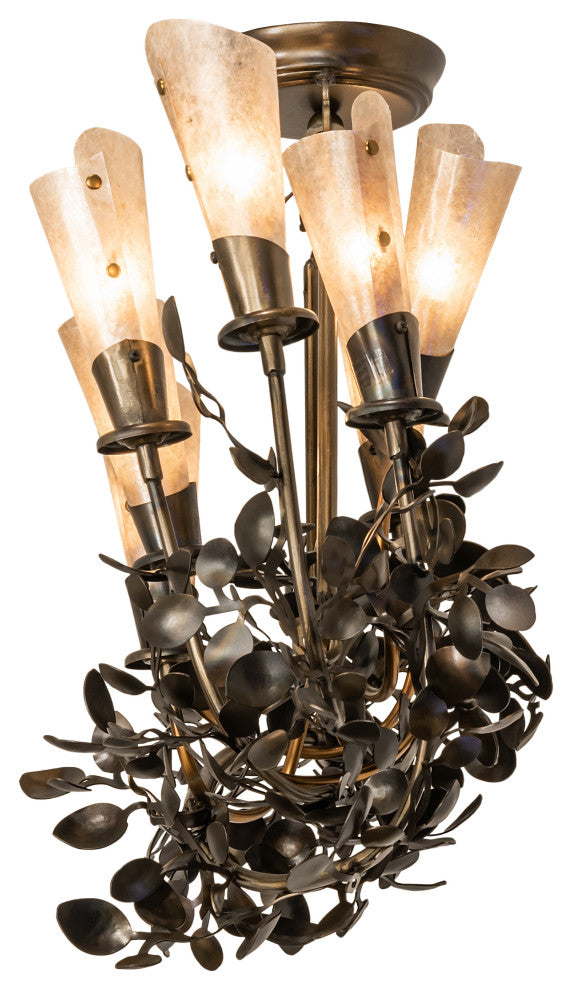 34 Long Vinca Vine 7 Light Chandelier