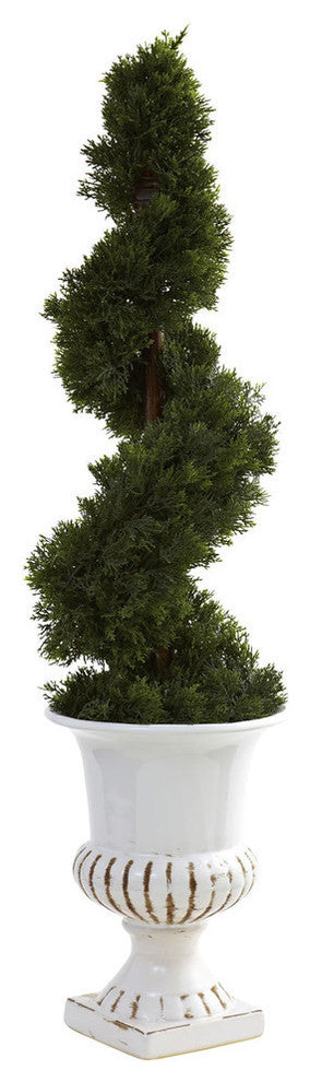 Cedar Spiral With Urn, Indoor and Outdoor