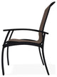 Belle Isle Sling Outdoor Dining Chair, Mocha/Black