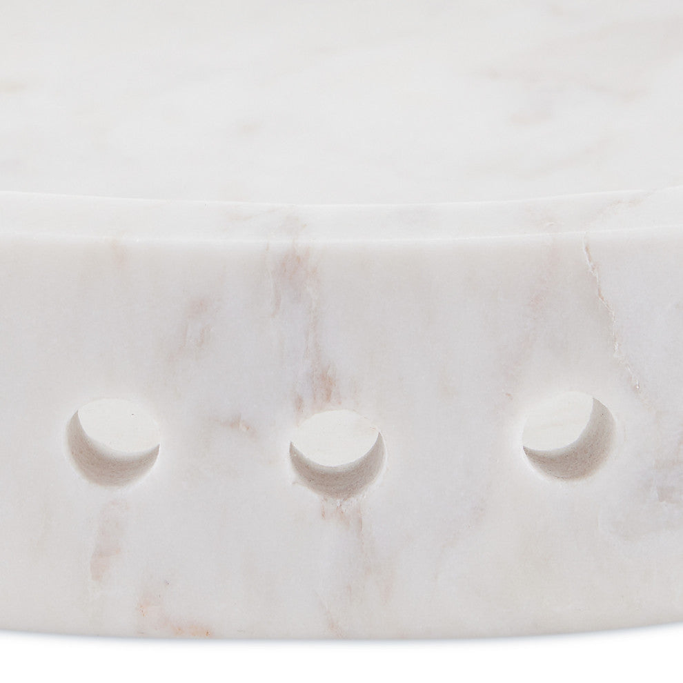 Freya White Marble Large Tray