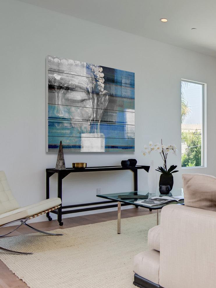 "Blue Buddha" Painting Print, 18x18