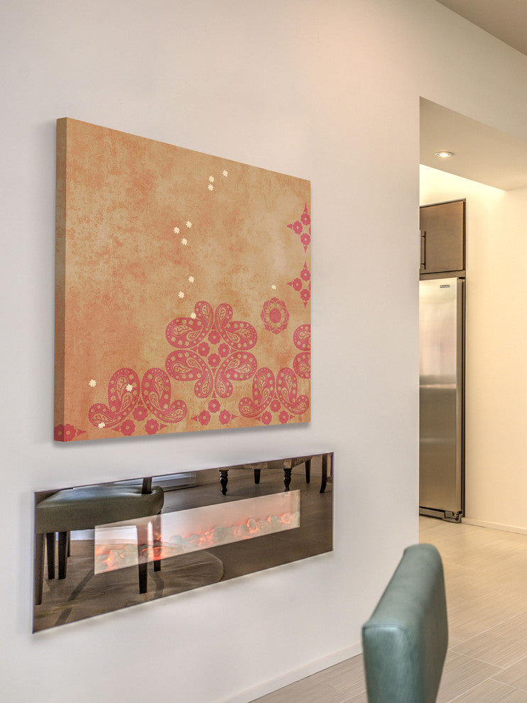 "Damask" Painting Print on Canvas by Evelia
