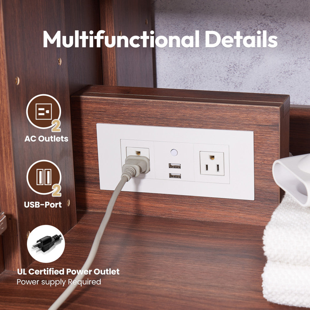 Mahon Bath Vanity, Stone Top, Brushed Gold Base, 36", Single Vanity, No Mirror