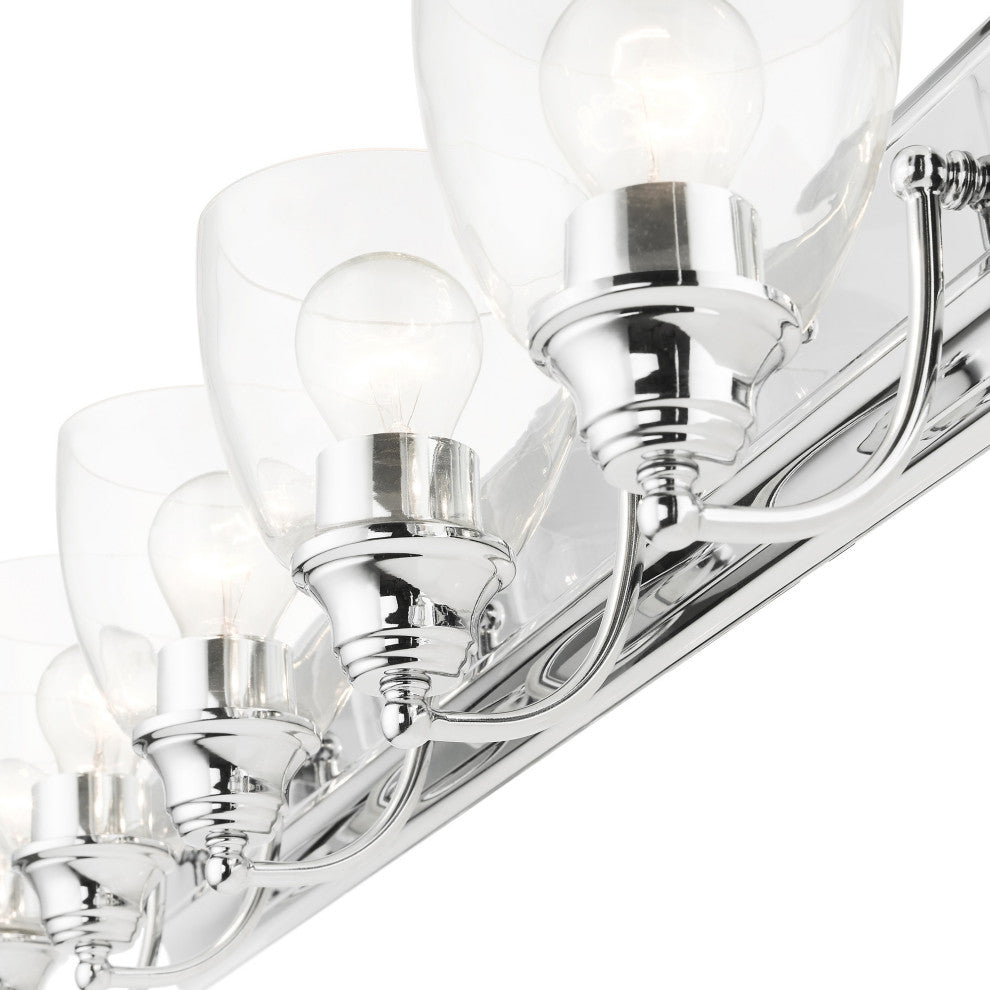 Polished Chrome Transitional, Colonial, Vanity Sconce
