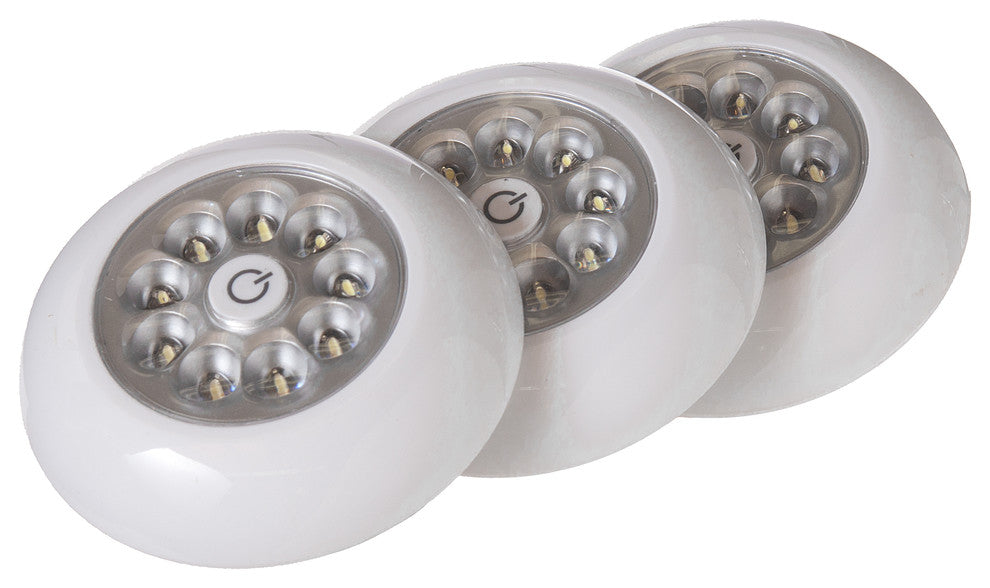 9 LED Anywhere Light XB, Set of 3, White