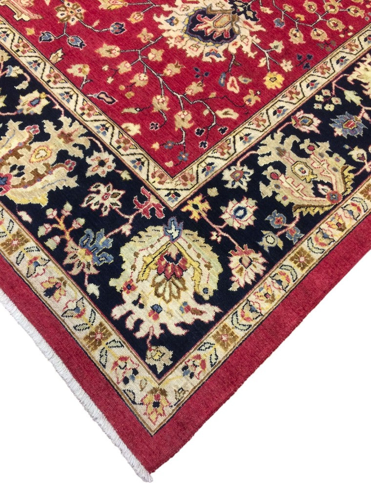 Peshawar Anoud Blue/Red Rug, 8'9x11'11