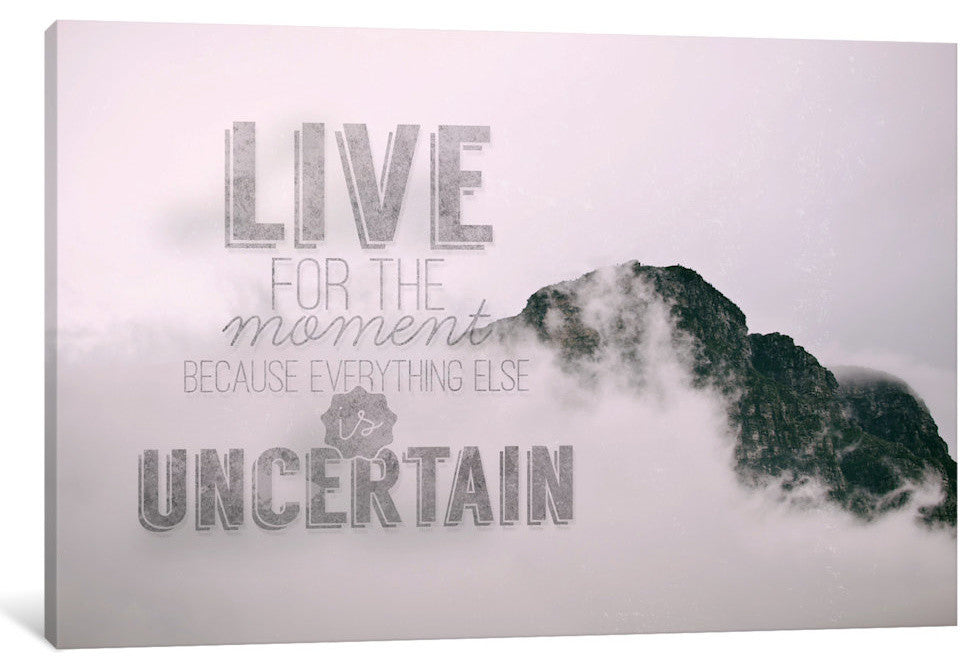 "Live for the Moment" by 5by5collective, 26x18x1.5