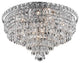 Elegant Tranquil Flush Mount, Chrome Finish With Royal Cut Crystal