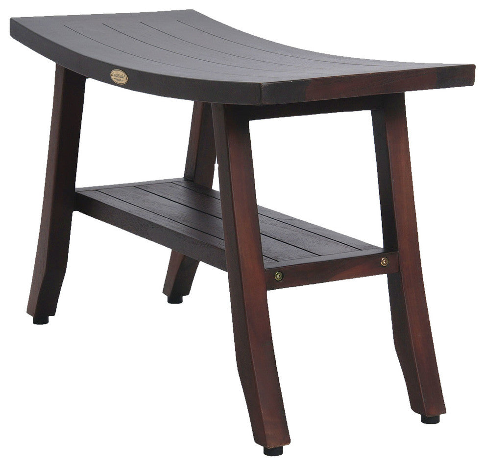 Satori Eastern Style Shower Stools With Shelf, 24", 28"