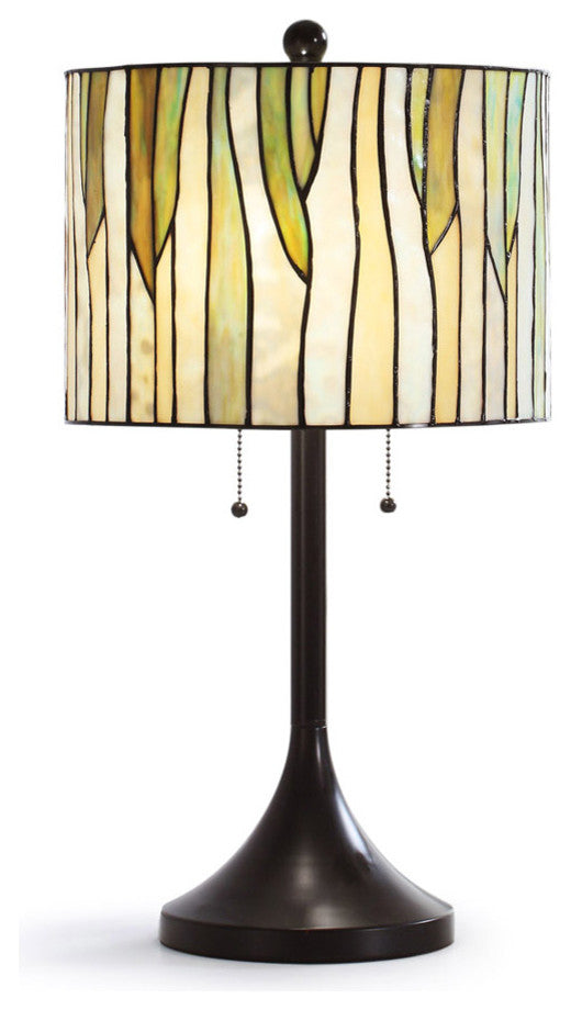 BAROSSA 25"H Tiffany Table Lamp, Green