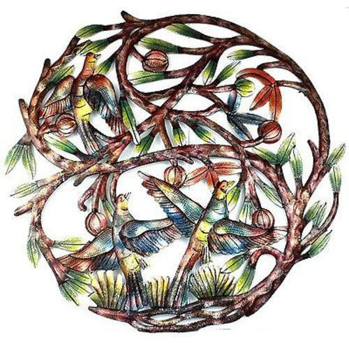 Tree of Life Handpainted Recycled Metal Wall Art