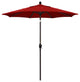 7.5' Aluminum Umbrella Push Tilt, Sunbrella, Jockey Red