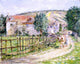 Theodore Robinson Road by the Mill Premium Canvas Print
