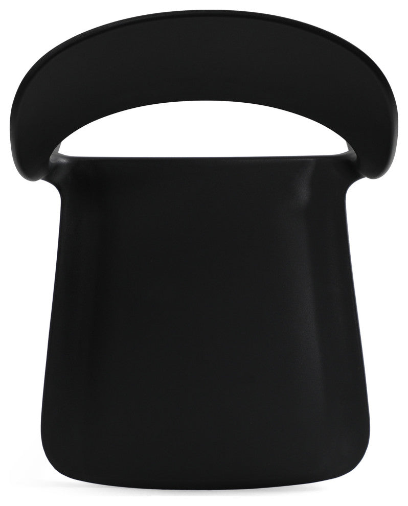 GDF Studio Dean Outdoor Plastic Chairs, Set of 2, Black
